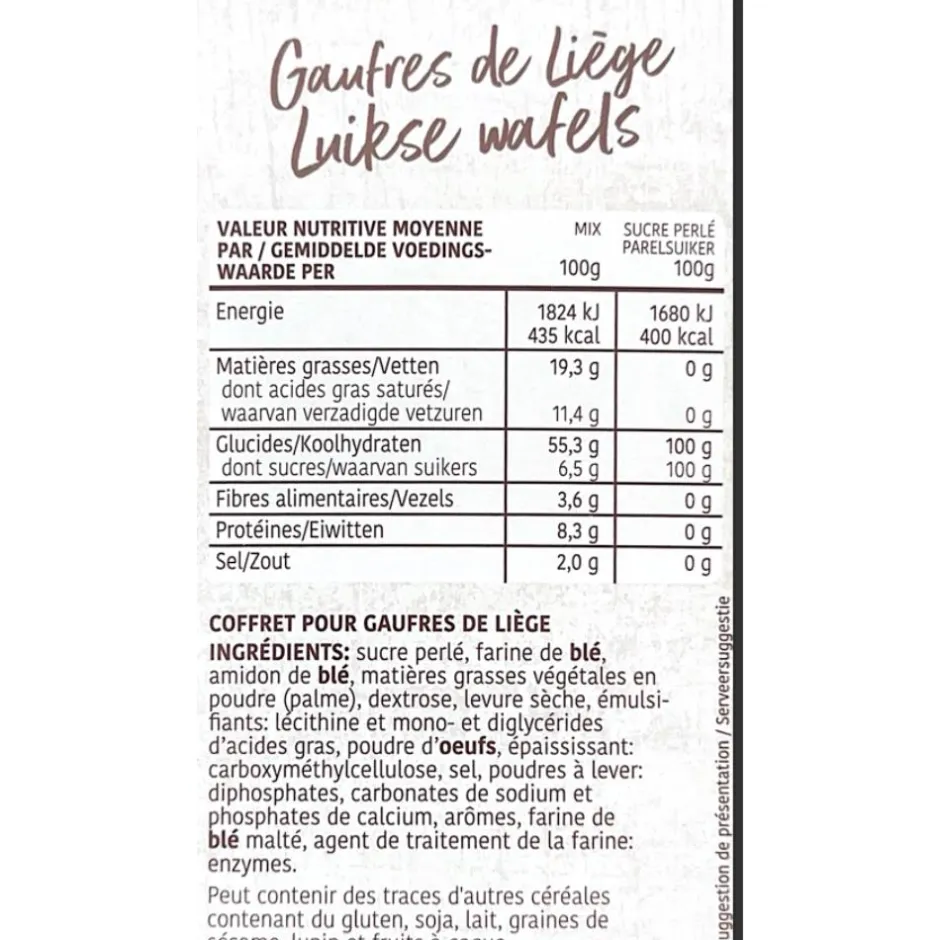 SOEZIE PREPARATION A GAUFRES DE LIEGE 0.660KG
