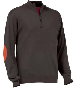 Homme CLUB INTERCHASSE PULL COL ZIP WINSLEY MARRON