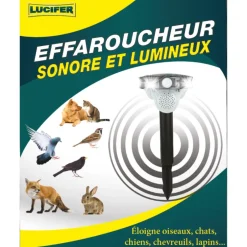 LUCIFER REPOUSSEUR NUISIBLE SOLAIRE FLASH ET SON