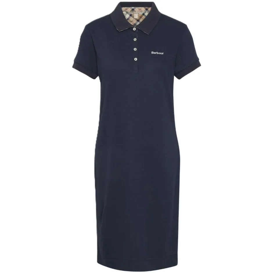 Femme BARBOUR ROBE POLO DRESS NAVY BICOLORE