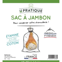 LE PRATIQUE SAC A JAMBON COTON ECRU 65X85 CM