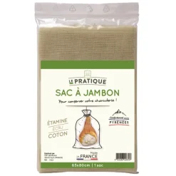 LE PRATIQUE SAC A JAMBON COTON ECRU 65X80 CM