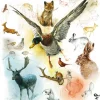 AMBIENTE SERVIETTE ANIMAUX DE LA FORET