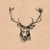 AMBIENTE SERVIETTE CERF MARRONNE
