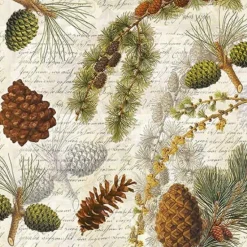 AMBIENTE SERVIETTE MOTIF POMME DE PIN