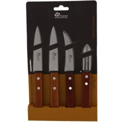 PRADEL EXCELLENCE SET 4 COUTEAUX MANCHE BOIS