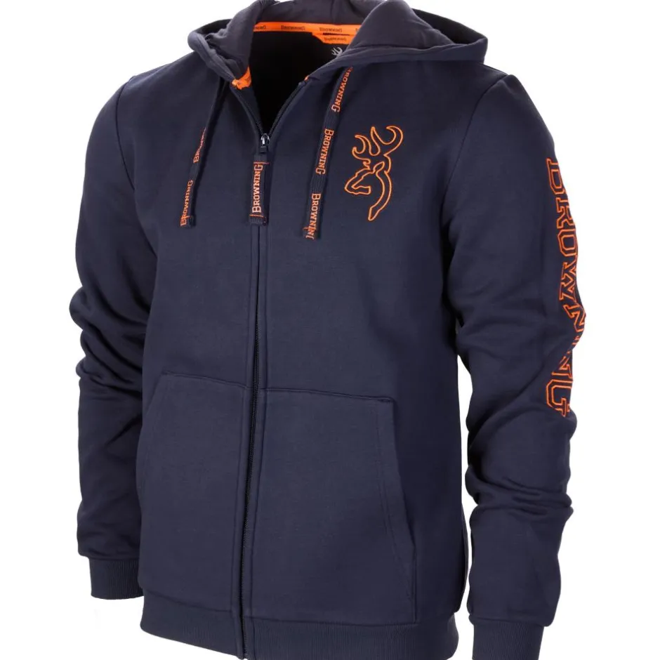 Homme BROWNING SWEAT CAPUCHE ZIP SNAPSHOT BLEU