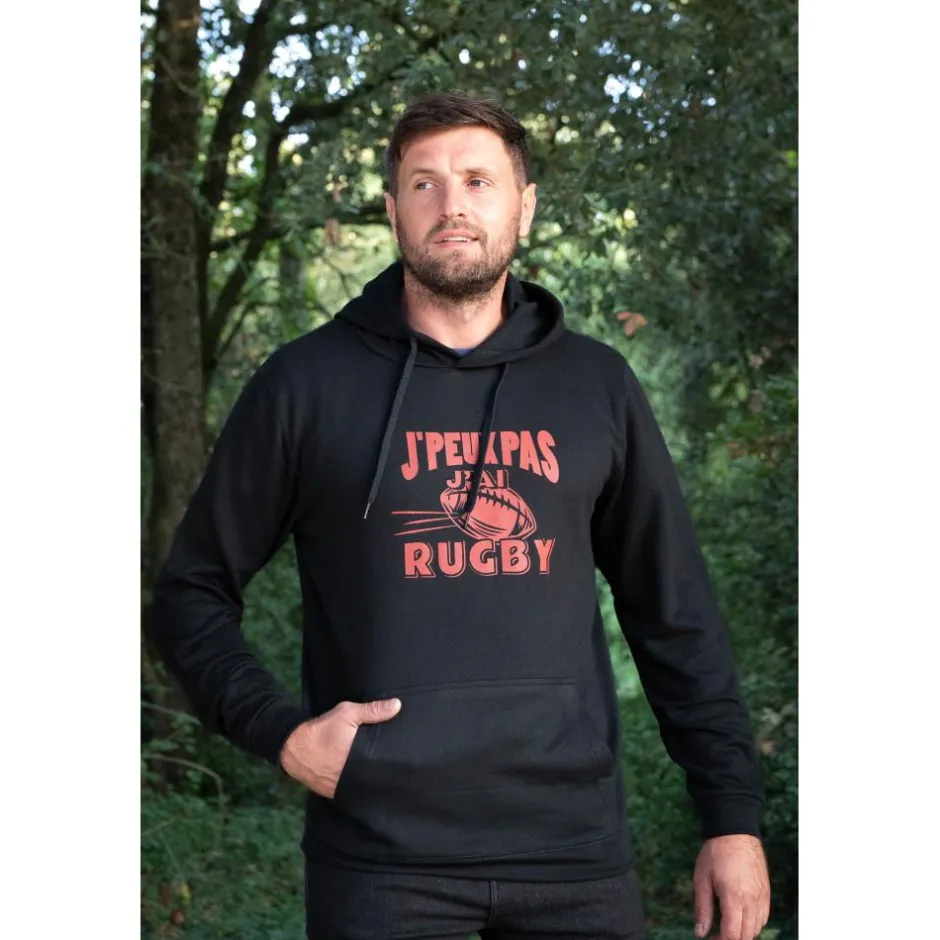Homme BARTAVEL SWEAT J'PEUX PAS J'AI RUGBY NOIR