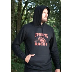 Homme BARTAVEL SWEAT J'PEUX PAS J'AI RUGBY NOIR