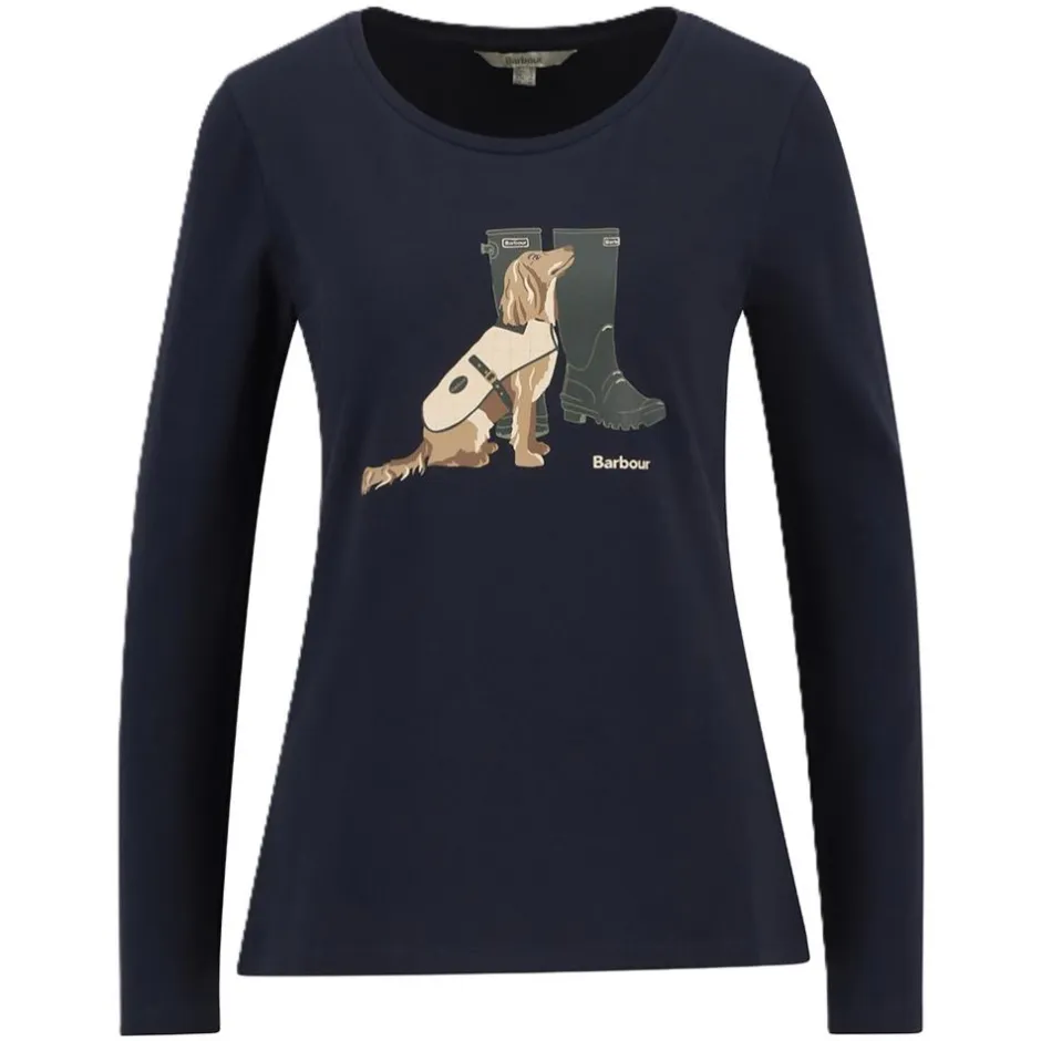 Femme BARBOUR TEE SHIRT FEMME HEDLEY NAVY