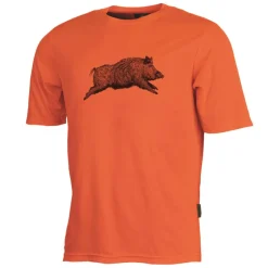 Femme TREELAND TEE SHIRT FEMME SANGLIER ORANGE