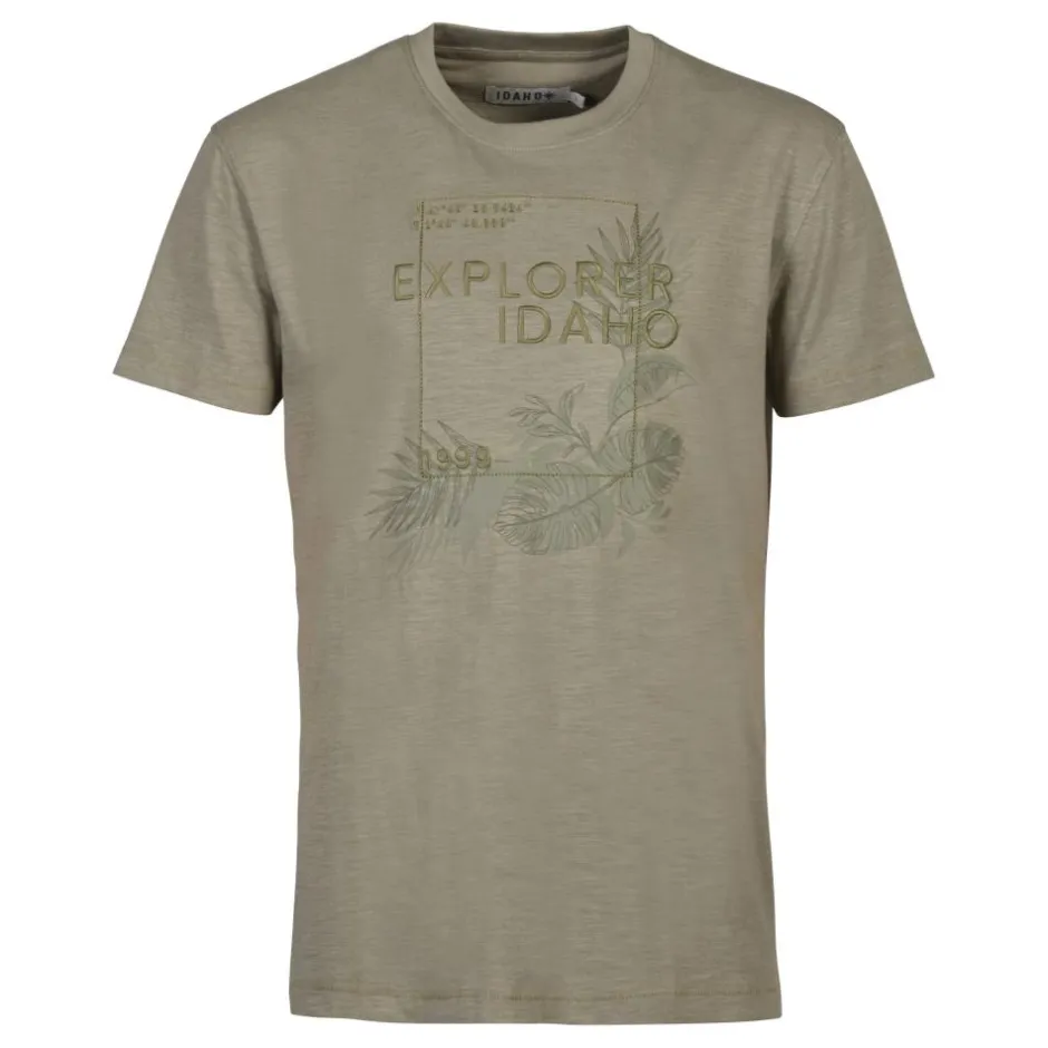 Homme IDAHO TEE SHIRT HOMME JUNGLE KAKI
