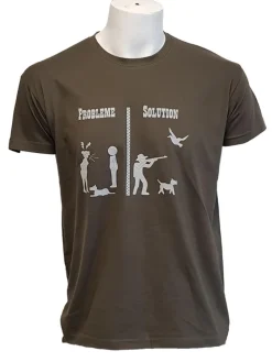 Homme BARTAVEL TEE SHIRT HUMORISTIQUE CHASSE KAKI
