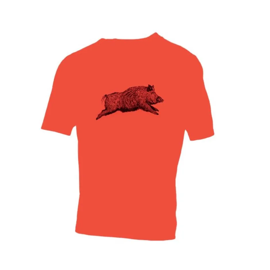 Homme TREELAND TEE SHIRT SANGLIER BLAZE