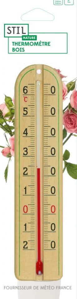 STIL THERMOMETRE BOIS 22CM