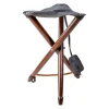 TERZEO CHASSEURS TREPIED BOIS SIEGE CUIR TS