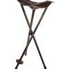 TERZEO CHASSEURS TREPIED PIED METAL ASSISE CUIR 60CM