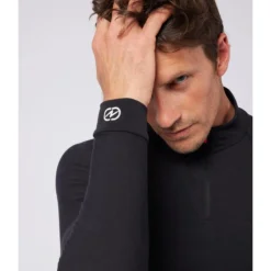 Homme DAMARTSPORT TSHIRT COL ZIPPE COMFORT4 NOIR