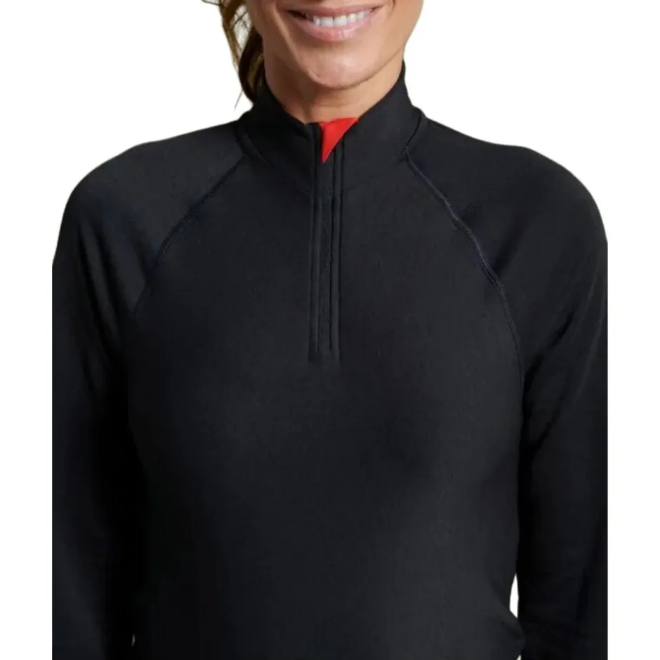 Femme DAMARTSPORT TSHIRT FEMME COL ZIP COMFORT 5 NOIR