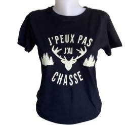 Femme BARTAVEL TSHIRT FEMME JPEUX PAS CHASSE NOIR