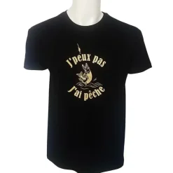 Homme BARTAVEL TSHIRT J'PEUX PAS J'AI PECHE NOIR