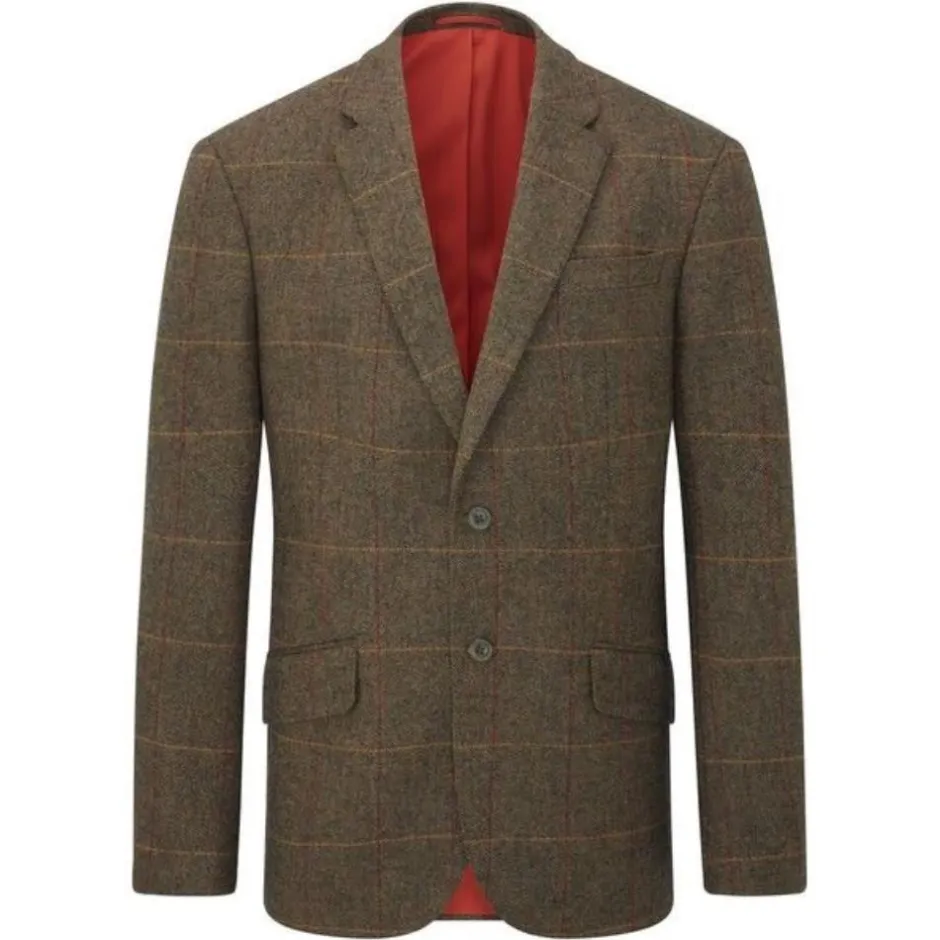 Homme ALAN PAINE VESTE BLAZER TWEED COMBROOK TEAK